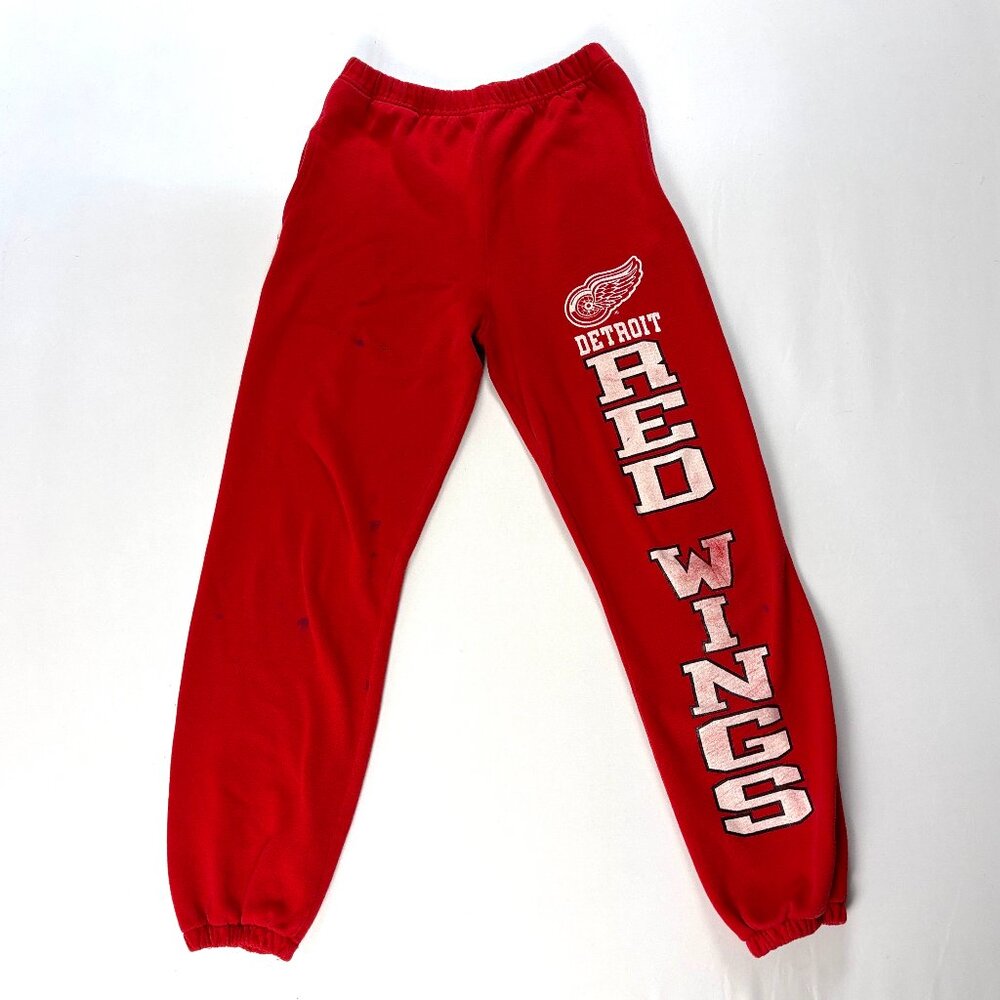 Vintage Detroit Red Wings Mens Nutmeg Mills Sz S Sweatpants Red  NHL Hockey